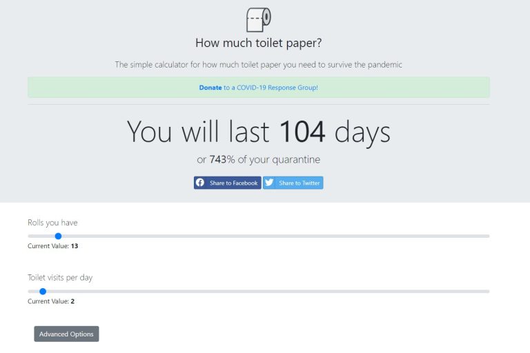 Η ιστοσελίδα που υπολογίζει πόσες ημέρες θα σου κρατήσει το χαρτί υγείας