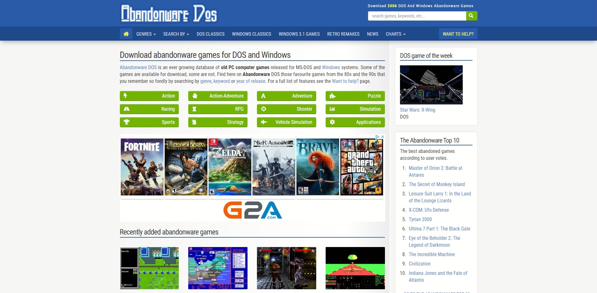 Abandonware Dos - Οι καλύτερες ιστοσελίδες με δωρεάν παλιά games (DOS)