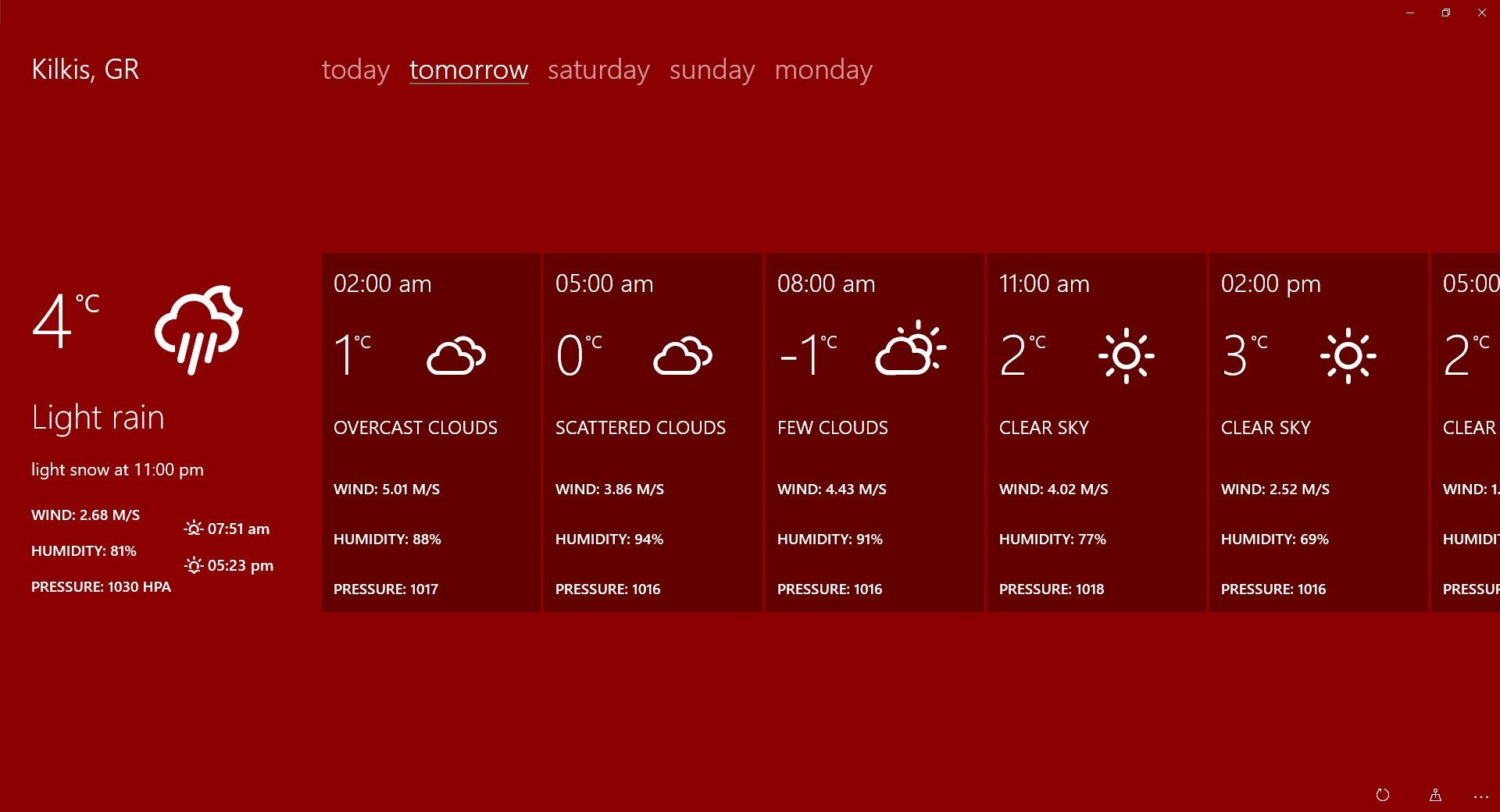 Strawberry Weather - Οι καλύτερες δωρεάν εφαρμογές καιρού για Windows, Android, iOS