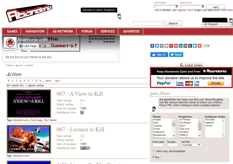 Abandonia - Οι καλύτερες ιστοσελίδες με δωρεάν παλιά games (DOS)