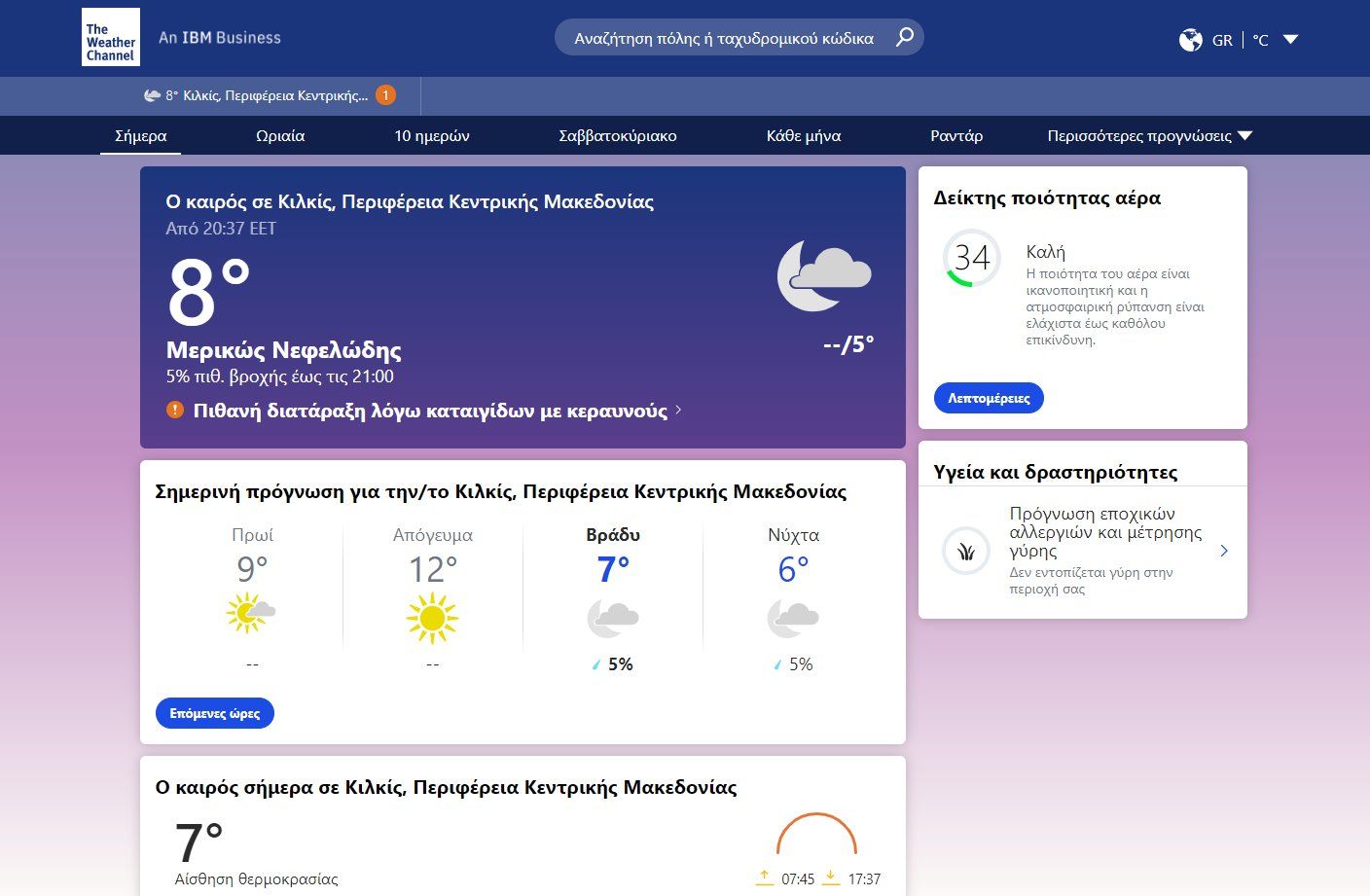 Οι καλύτερες δωρεάν εφαρμογές καιρού για Windows, Android, iOS The Weather Channel