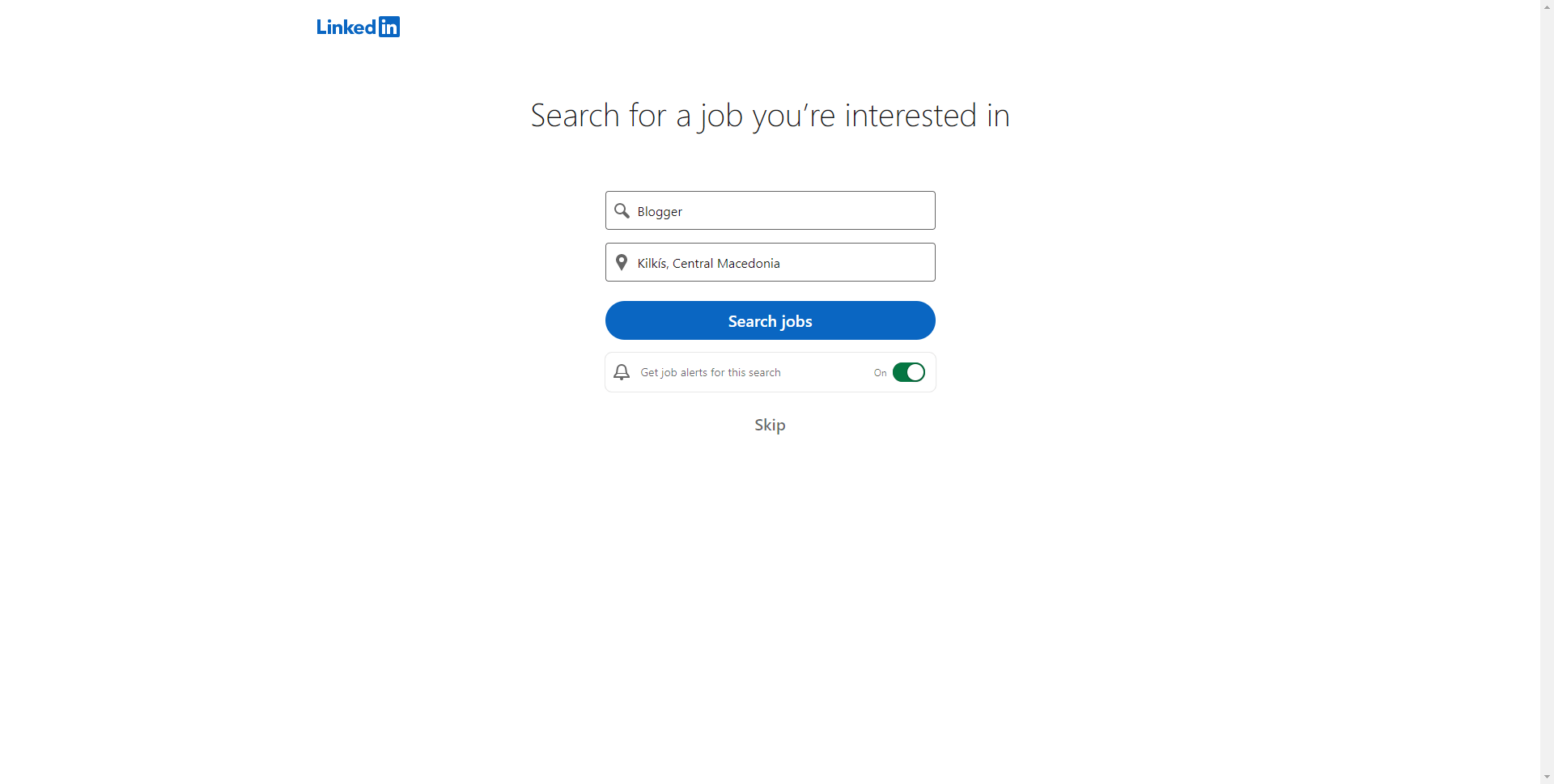 Δημιουργία λογαριασμού στο Linkedin
