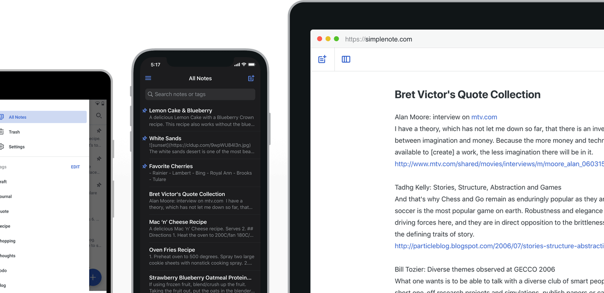 10 δωρεάν εφαρμογές σημειώσεων για κινητά και PC Simplenote - 10 δωρεάν εφαρμογές σημειώσεων για κινητά και PC