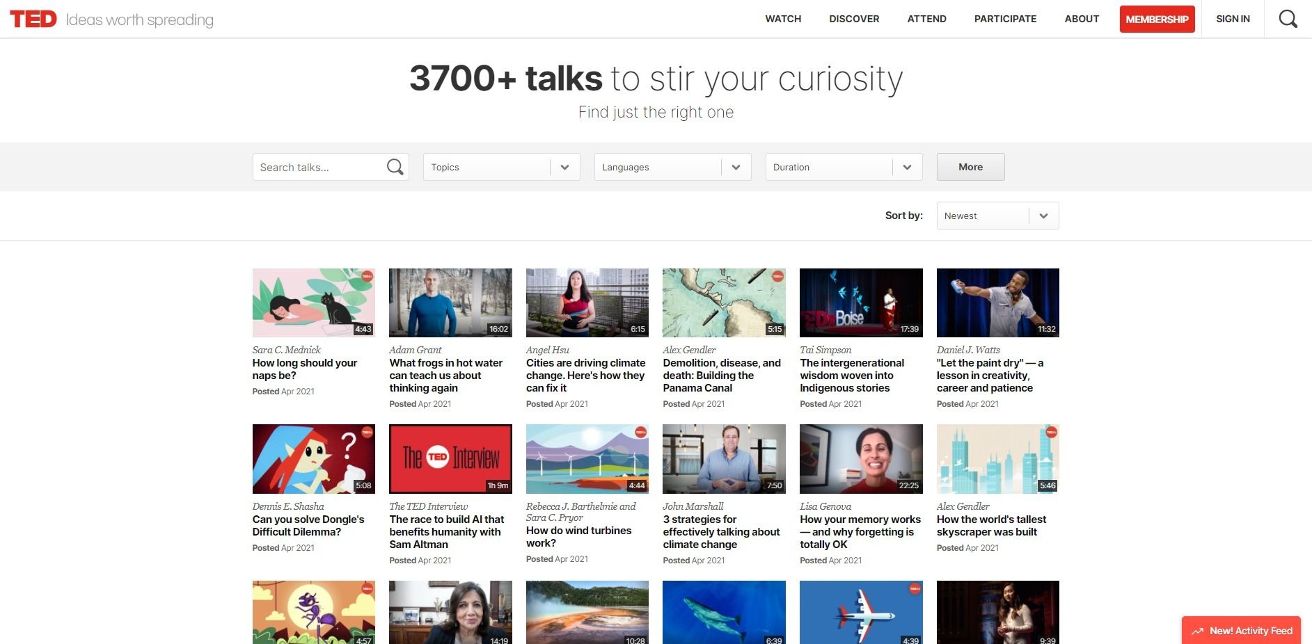 Ιστοσελίδες σαν το YouTube για βίντεο και μουσική TED Talks