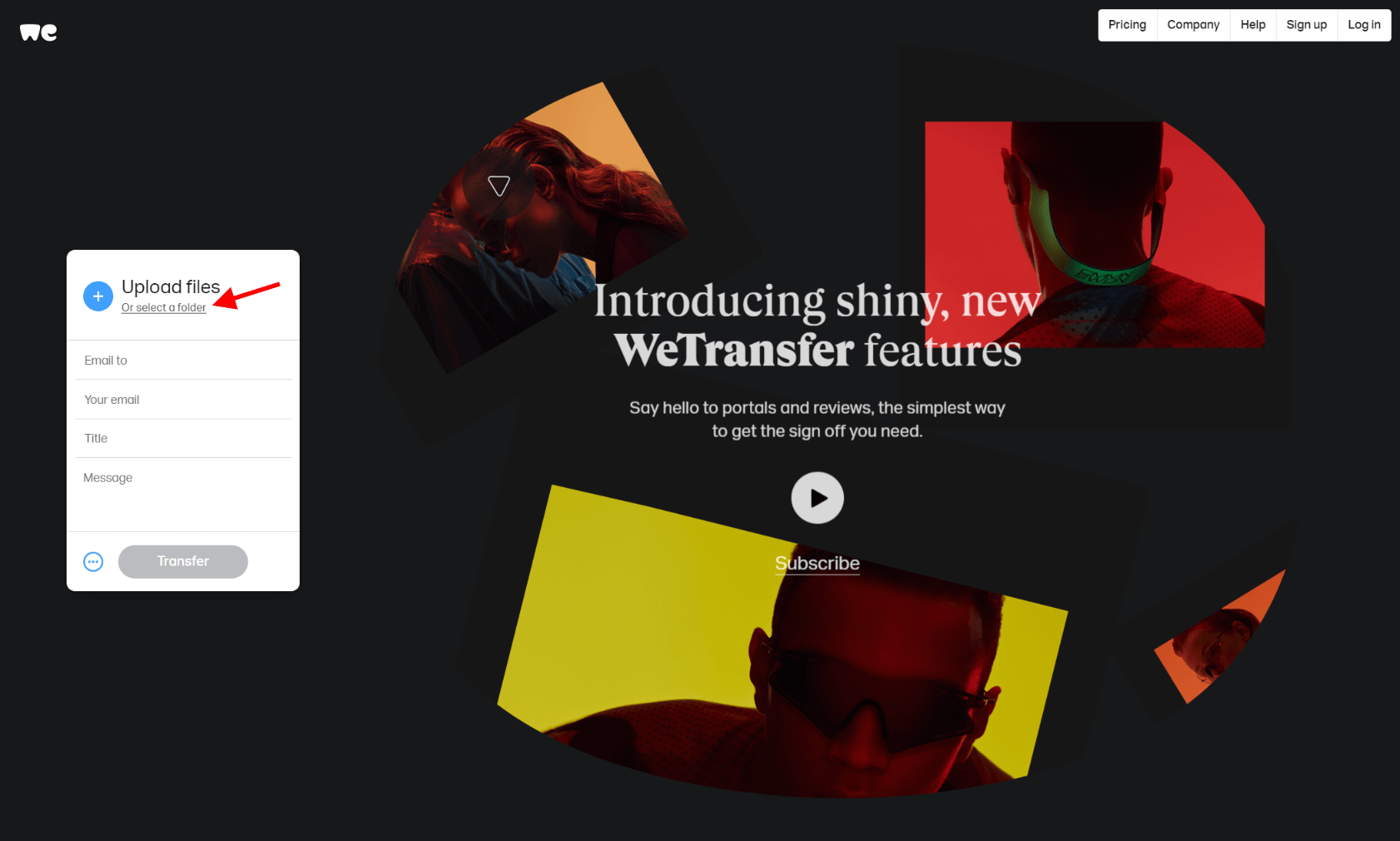 Πως να στέλνεις αρχεία μέσω της WeTransfer