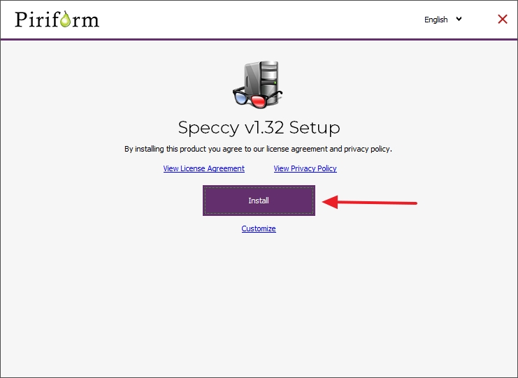 Εγκατάσταση Speccy στα Windows 11