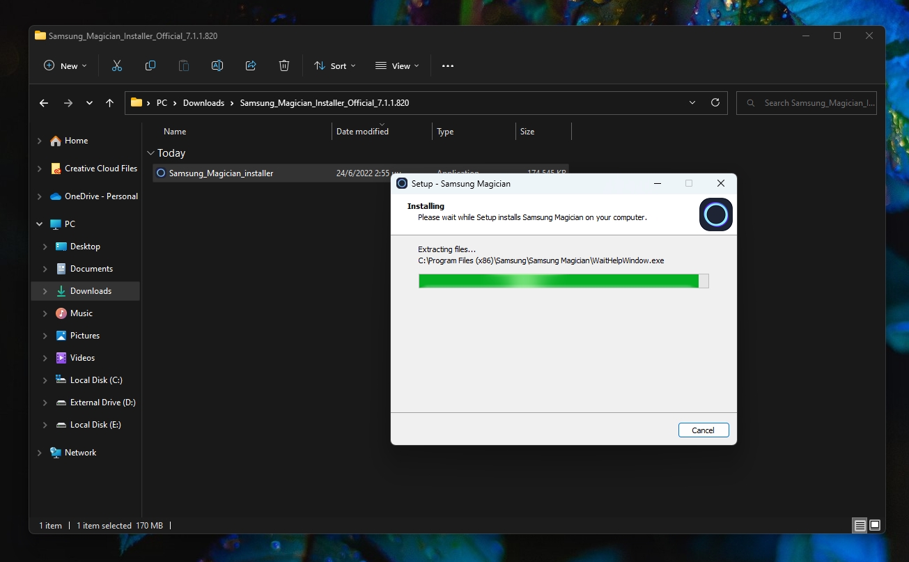 Εγκατάσταση Samsung Magician στα Windows 11