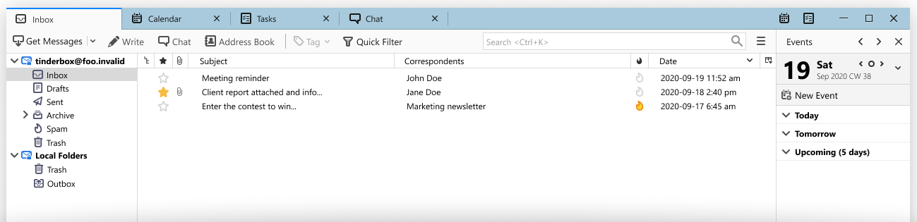 Email Clients: 5 Προγράμματα Email για Windows, Mac, Linux Mozilla Thunderbird