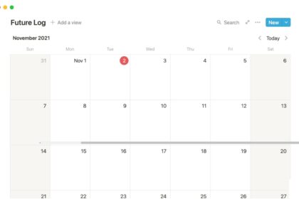 Bullet Journal Template στο Notion