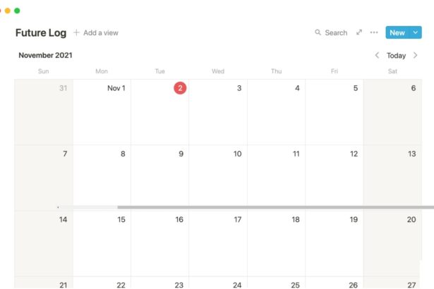 Bullet Journal Template στο Notion