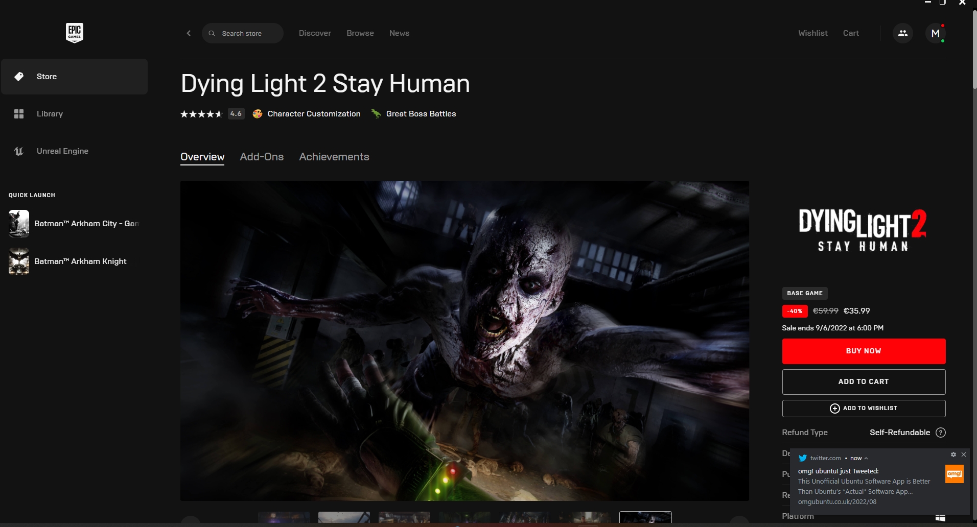 Steam vs. Epic Games: Ποιος είναι ο καλύτερος Gaming Client; Dying Light 2 %CF%83%CF%84%CE%BF Epic Games Store