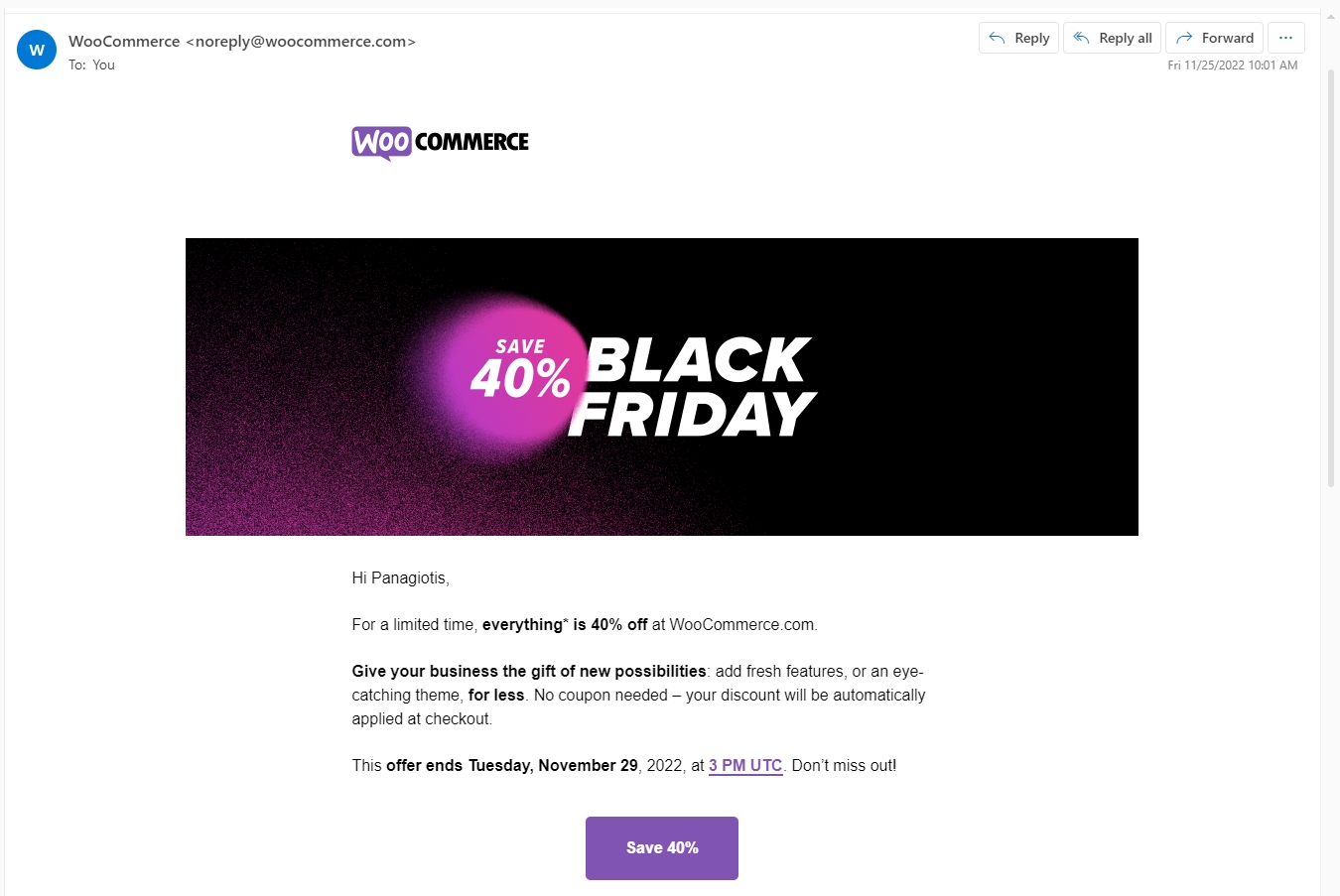 WooCommerce Black Friday Email