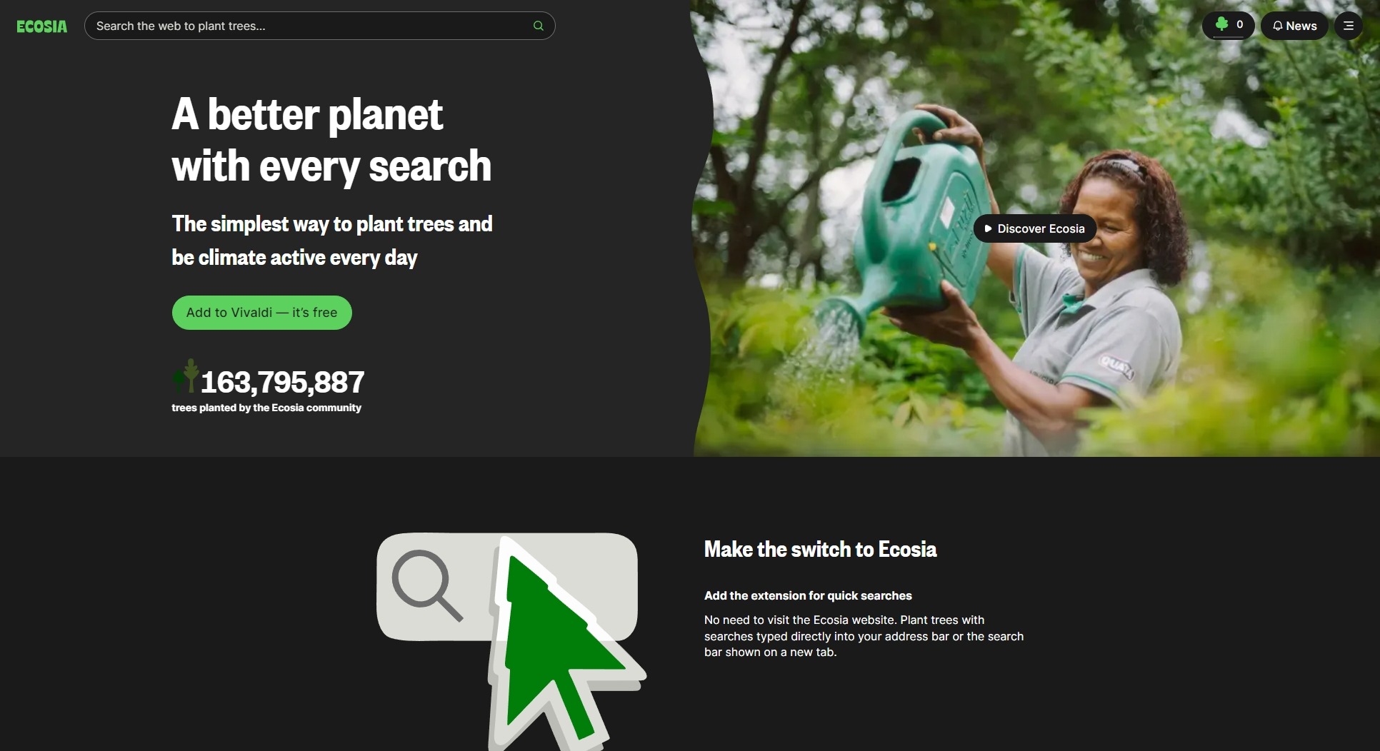 Ecosia Μηχανή Αναζήτησης